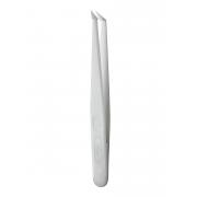 Plastična pinceta - glatka, oštra, zakrivljena 45°, 11,5 cm